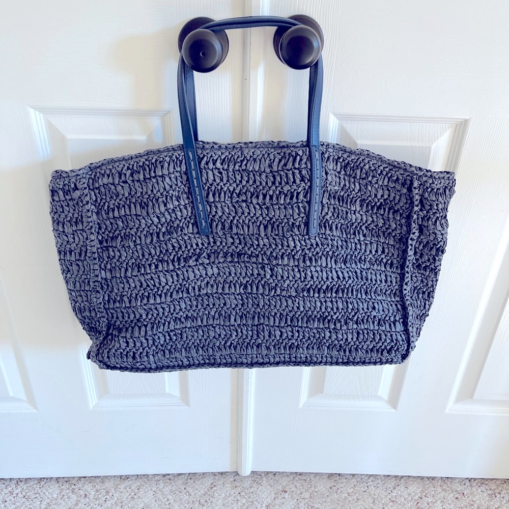 Vincent Pradier(for Athleta) Woven Navy Tote Bag